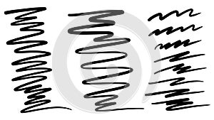 Hand Drawn Wavy and Zigzag Lines Set