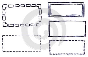 Hand-drawn Web Website Boxes (Isolated)