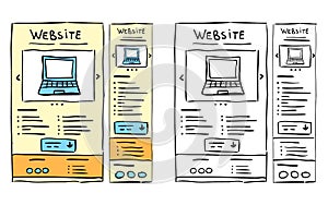 Responsive Website Layout Doodles