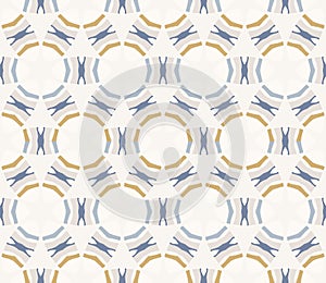 Hand drawn whimsical scribblecircle stripe lines seamless pattern. Vector painterly textured organic marks and stripes
