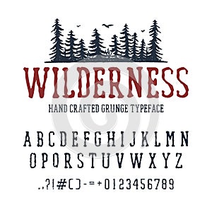 Hand drawn Wilderness font.