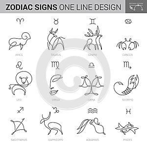 HAND DRAWN ZODIACAL SIGNS IN INK STYLE