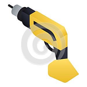 Hand drill icon, isometric style