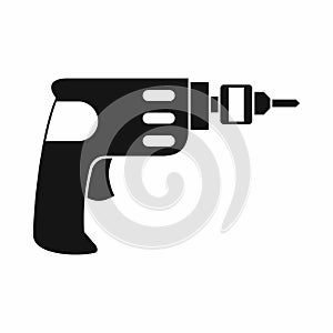 Hand drill icon, simple style