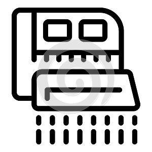 Hand dryer icon outline vector. Bathroom dry machine