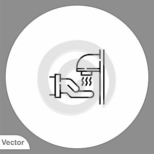 Hand dryer icon sign vector,Symbol, logo illustration for web and mobile