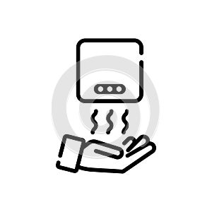 Hand dryer icon. Vector on isolated white background. EPS 10