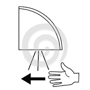 Hand dryer line icon vector illustration