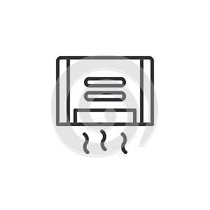 Hand dryer outline icon
