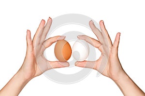 Hand with egg