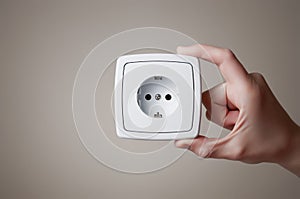 Hand with electric outlet