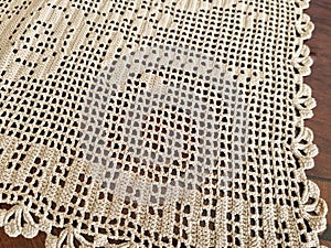 Hand Embroidered Lace Tablecloth