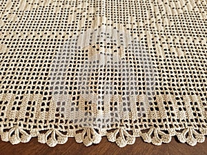 Hand Embroidered Lace Tablecloth