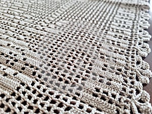 Hand Embroidered Lace Tablecloth