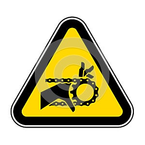 Hand Entanglement Chain Drive Symbol Sign, Vector Illustration, Isolate On White Background Label .EPS10