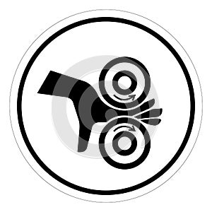 Hand Entanglement Rollers Of Circle Symbol Sign, Vector Illustration, Isolate On White Background Label .EPS10