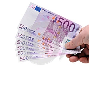 Hand with Euro money