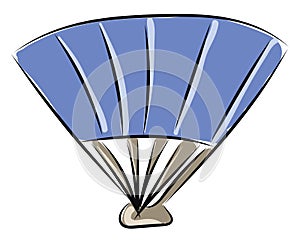 Hand fan, vector or color illustration