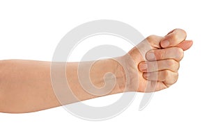 Hand fig gesture