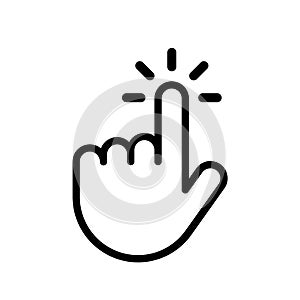 Hand and Finger Clicking icon.