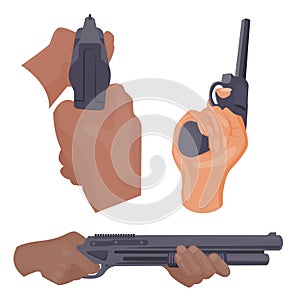Hand firing with gun protection ammunition