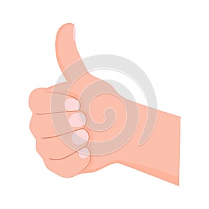 Hand in fist with thumb up vector illustration