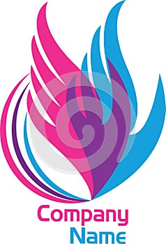 Hand flame logo