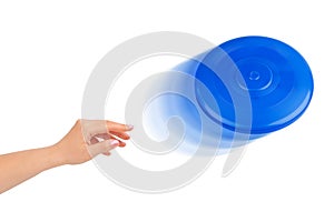 Hand and flying disc