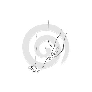 Hand and foot, body care vector illustration