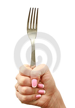 Hand with a fork