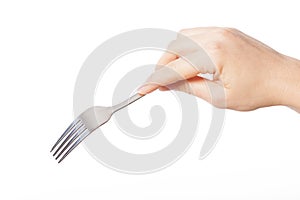 Hand with fork