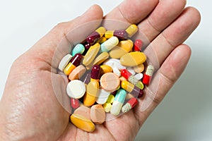 Hand full of pills
