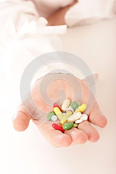 Hand full of pills