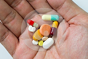 Hand full of pills