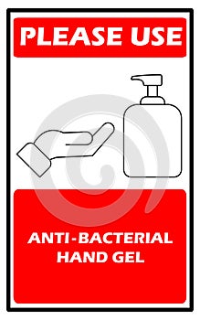 Hand Gel Sign. Cleanliness. Covid-19