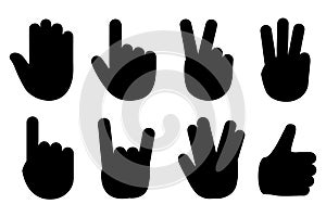 Hand gesticulate symbol set icon â€“ vector