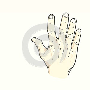 Hand gesture Five fingers