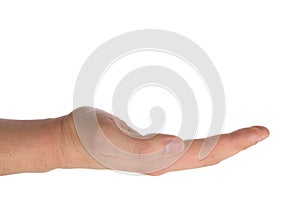 Hand gesture holding, with clipping path