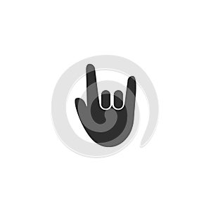 Hand gesture icon logo simple template