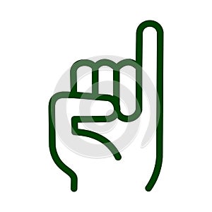 Hand Gesture Icon Vector. Outline Hand Gesture Sign