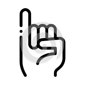 Hand Gesture Icon Vector Outline Illustration