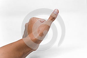 Hand gesture imprinting with thumb