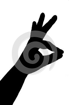 Hand gesture silhouette