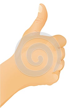 Hand gesture - thumb up photo