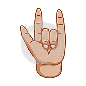 Hand gestures, great design for any purposes. Cool sign. Good sign. Gesture line icon. Vector gestures. White background