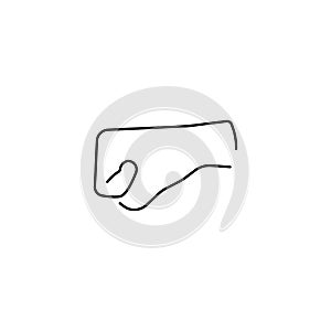 Hand gestures icons: clapping, brofisting and other. Fist bump emoji line