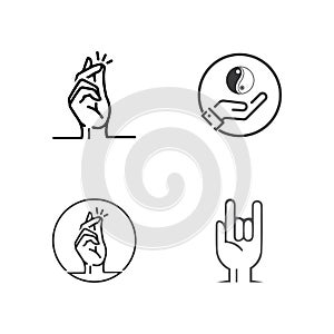 Hand gestures and sign language isolated