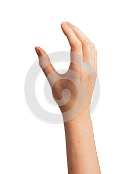 Hand gestures, signs in communication. Human skin, fingers, body part express nonverbal concept. photo