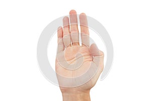 hand gestures To use sign language to ask for help in step 1