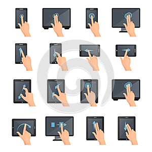 Hand Gestures On Touch Digital Devices